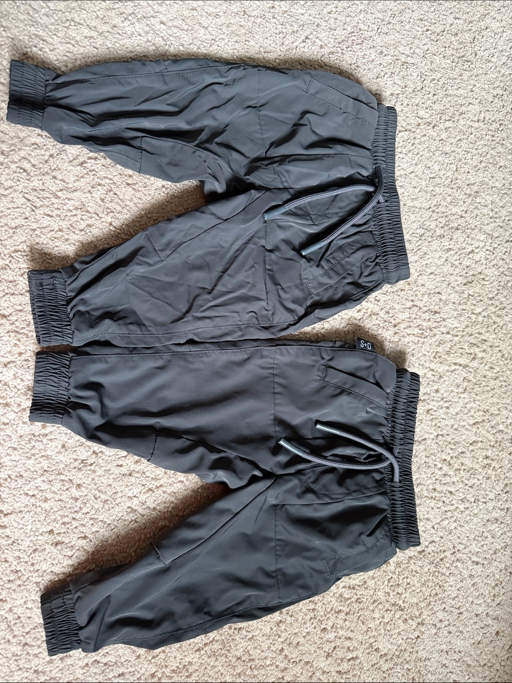 2 Olive and Scout Charcoal Gray Jogger Track Pants size 3-6